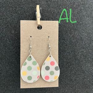 Homemade wood earrings